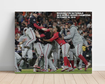Washington Nationals Autograph Poster - 2016 Team Celebration - Shower Party