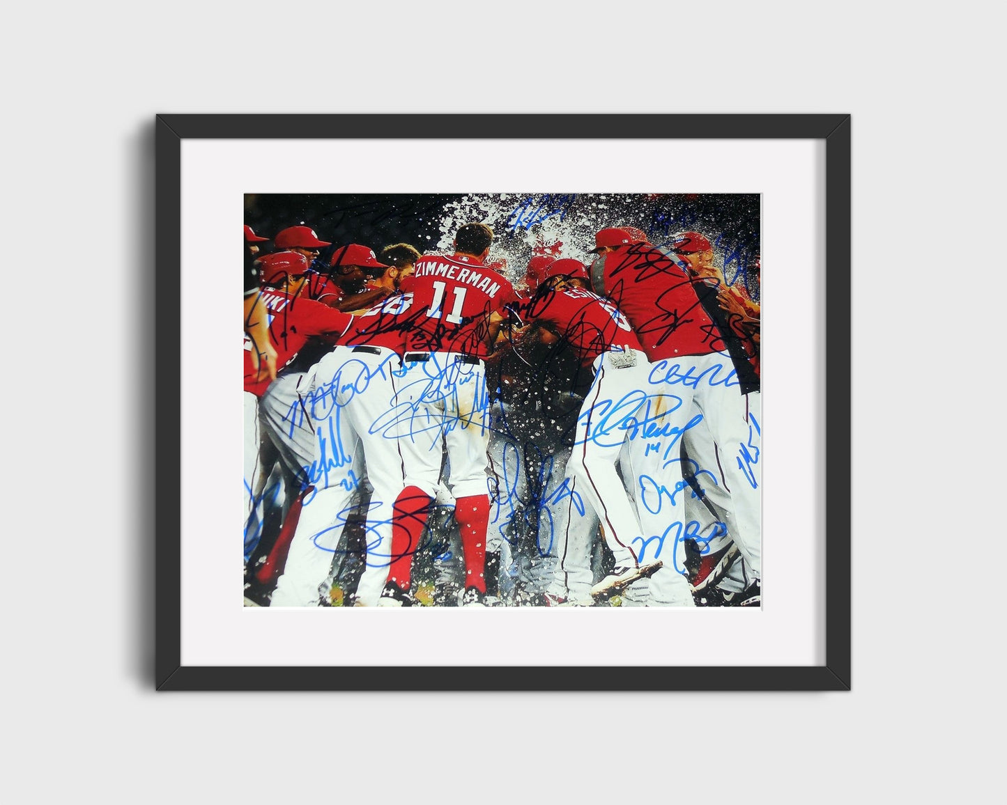 Washington Nationals Autograph Print - 2016 Team Celebration - Shower Party