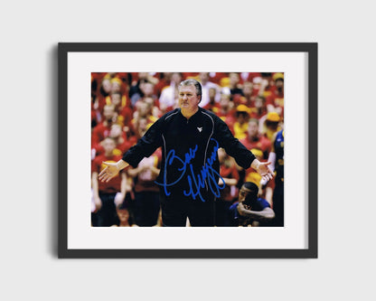 West Virginia Autograph Print - Bob Huggins - Huggy Bear Style