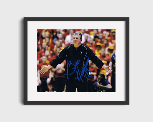 West Virginia Autograph Print - Bob Huggins - Huggy Bear Style