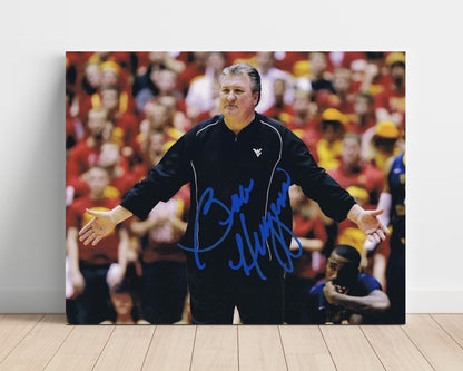 West Virginia Autograph Print - Bob Huggins - Huggy Bear Style