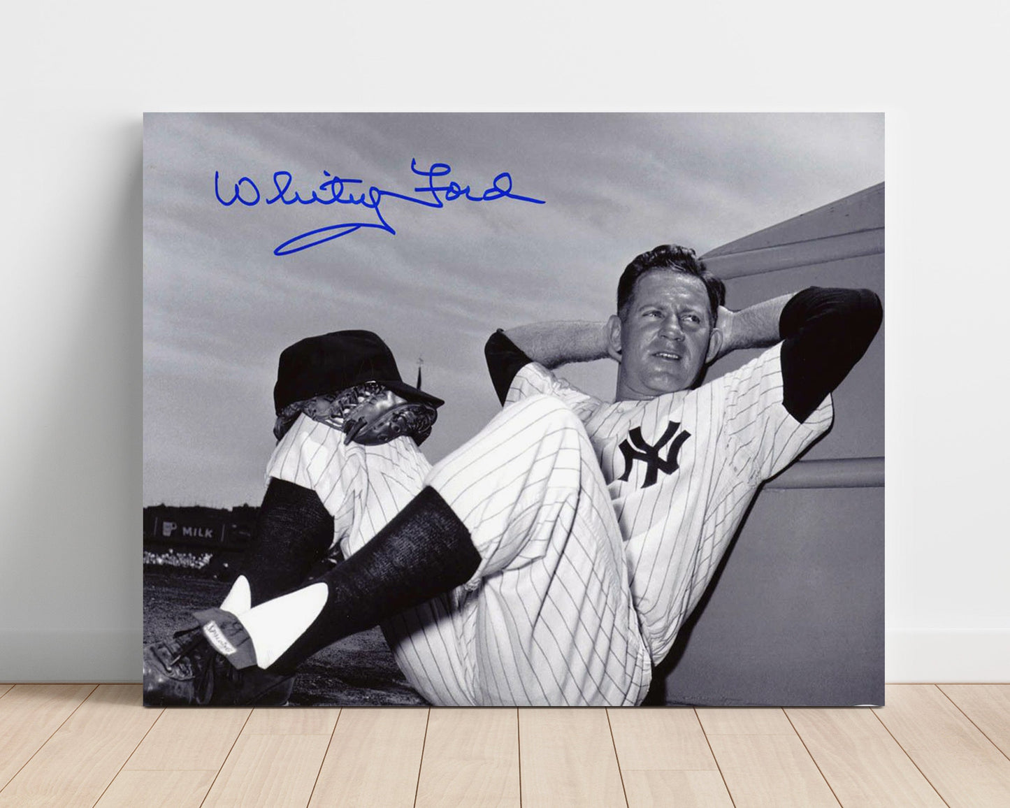 Whitey Ford Autograph Poster - H& on Hip - Chairman of the Board