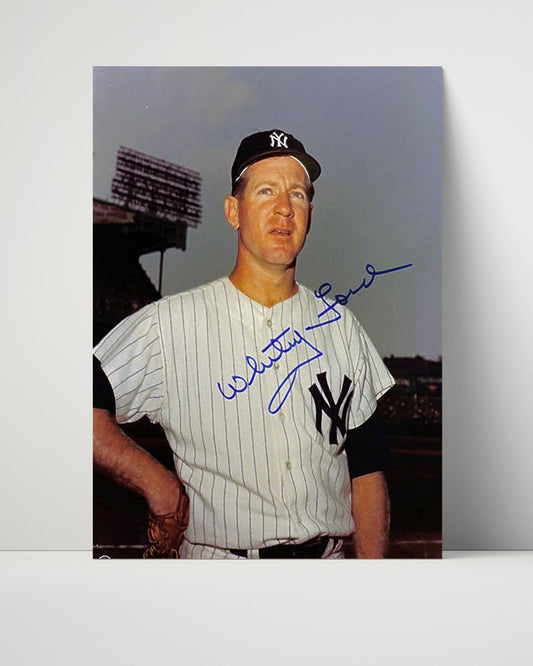 Whitey Ford Autograph SI Poster - Yankees Ace - Chairman of the Board