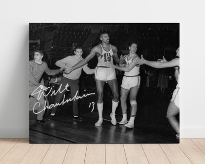 Wilt Chamberlain Autograph Print - 100 Point Game - Unstoppable Record