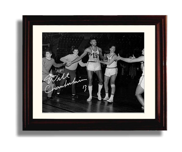 Wilt Chamberlain Autograph Print - 100 Point Game - Unstoppable Record