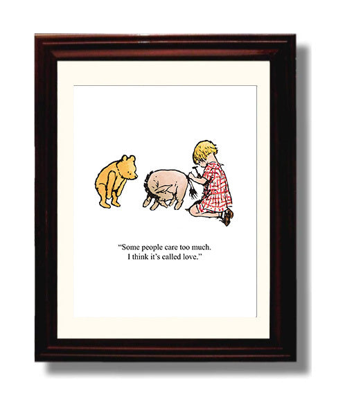 Winnie The Pooh Pooh Piglet Eeyore Caring Scene Print 8x10 Beveled Frame Winnie-the-Pooh wall art print – Winnie the Pooh decor
