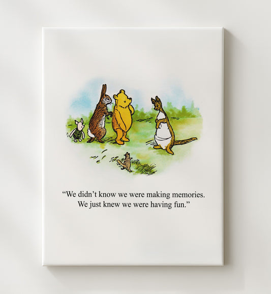 Winnie the Pooh and Friends - Making Memories wall art print 16x20 Gallery Frame
