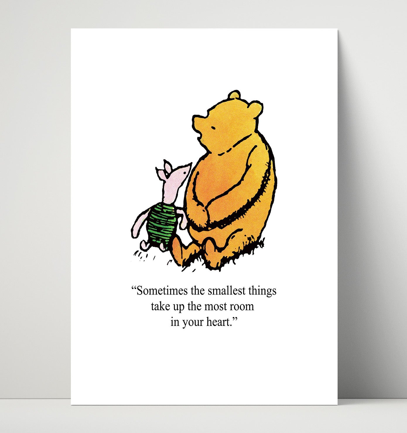 Winnie The Pooh Pooh and Piglet Small Things Quote Print 16x20 Museum Style Poster Print wall art print – Winnie the Pooh decor