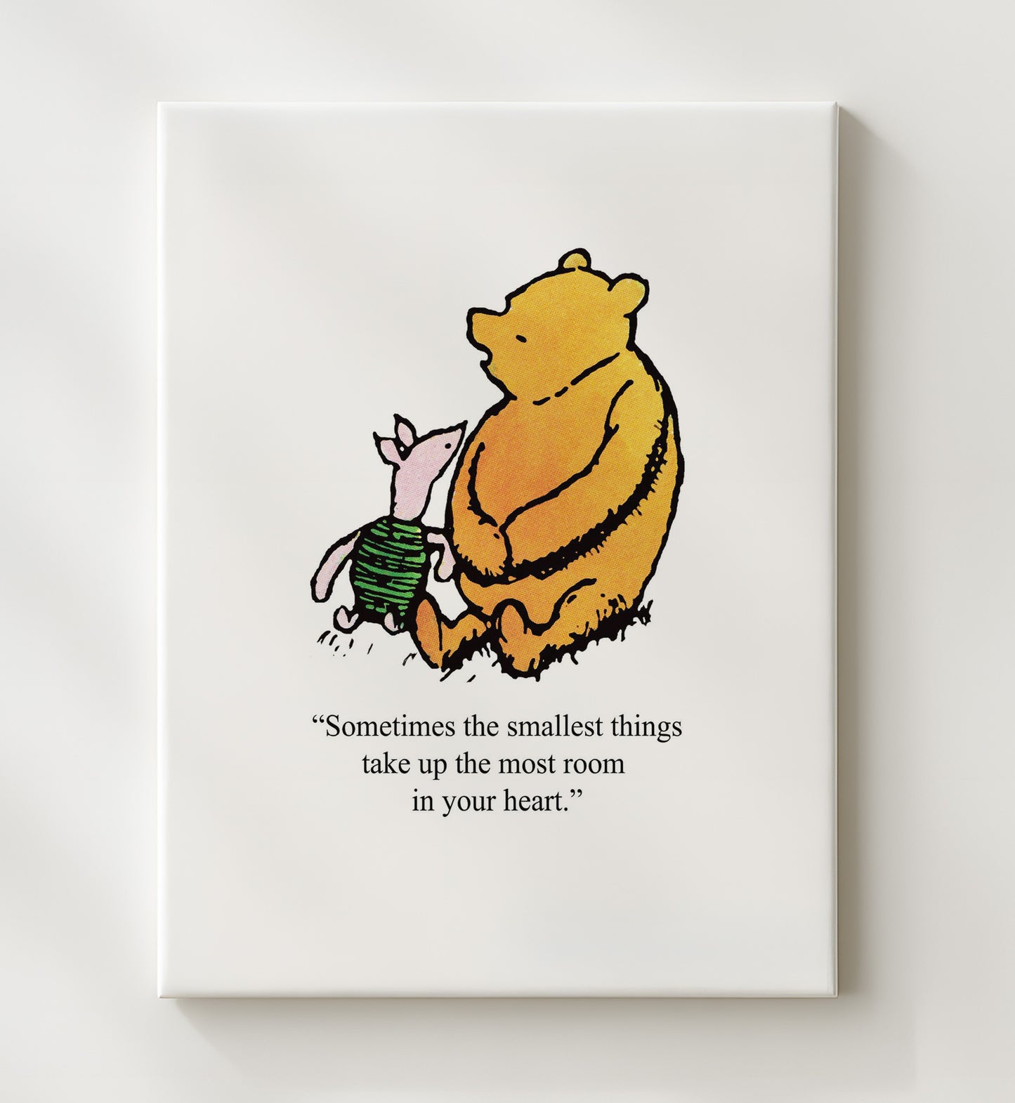 Winnie The Pooh Pooh and Piglet Small Things Quote Print 16x20 Canvas Wall Art wall art print – Winnie the Pooh decor