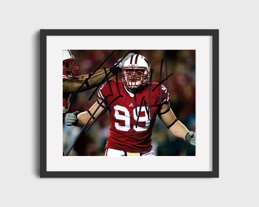 Wisconsin Autograph Print - JJ Watt - Badger Beast