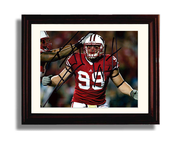 Wisconsin Autograph Print - JJ Watt - Badger Beast