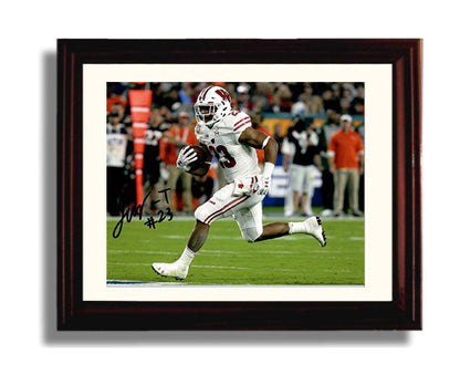 Wisconsin Autograph Print - Jonathan Taylor - Badger Bolt