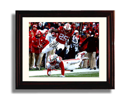 Wisconsin Autograph Print - Melvin Gordon - Hurdle Hero
