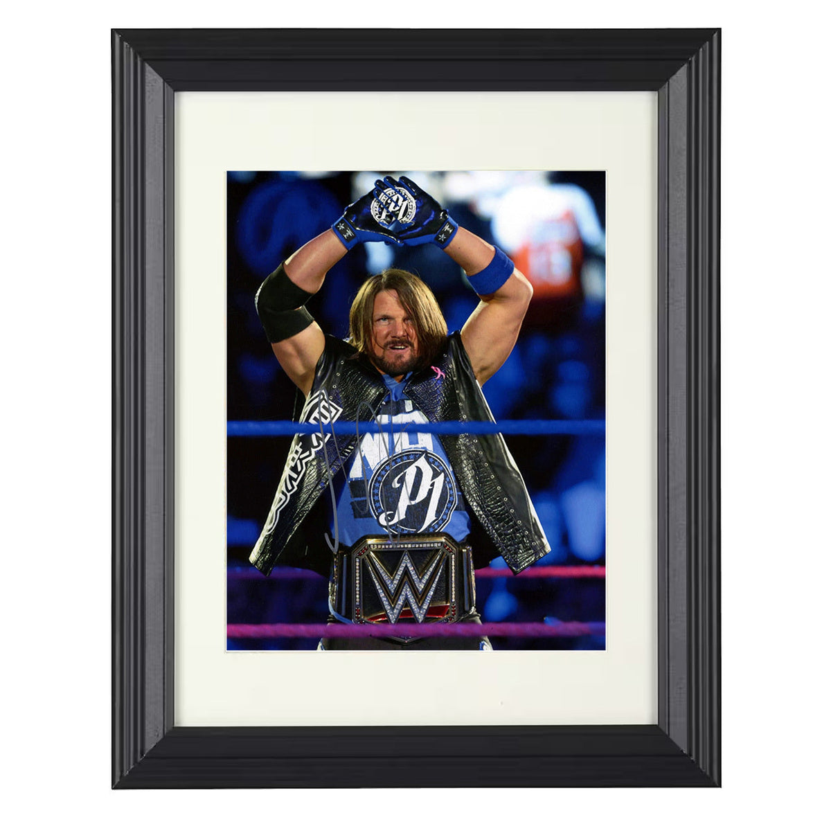 AJ Styles - Phenomenal One Championship Pose - Beveled Frame wrestling wall art