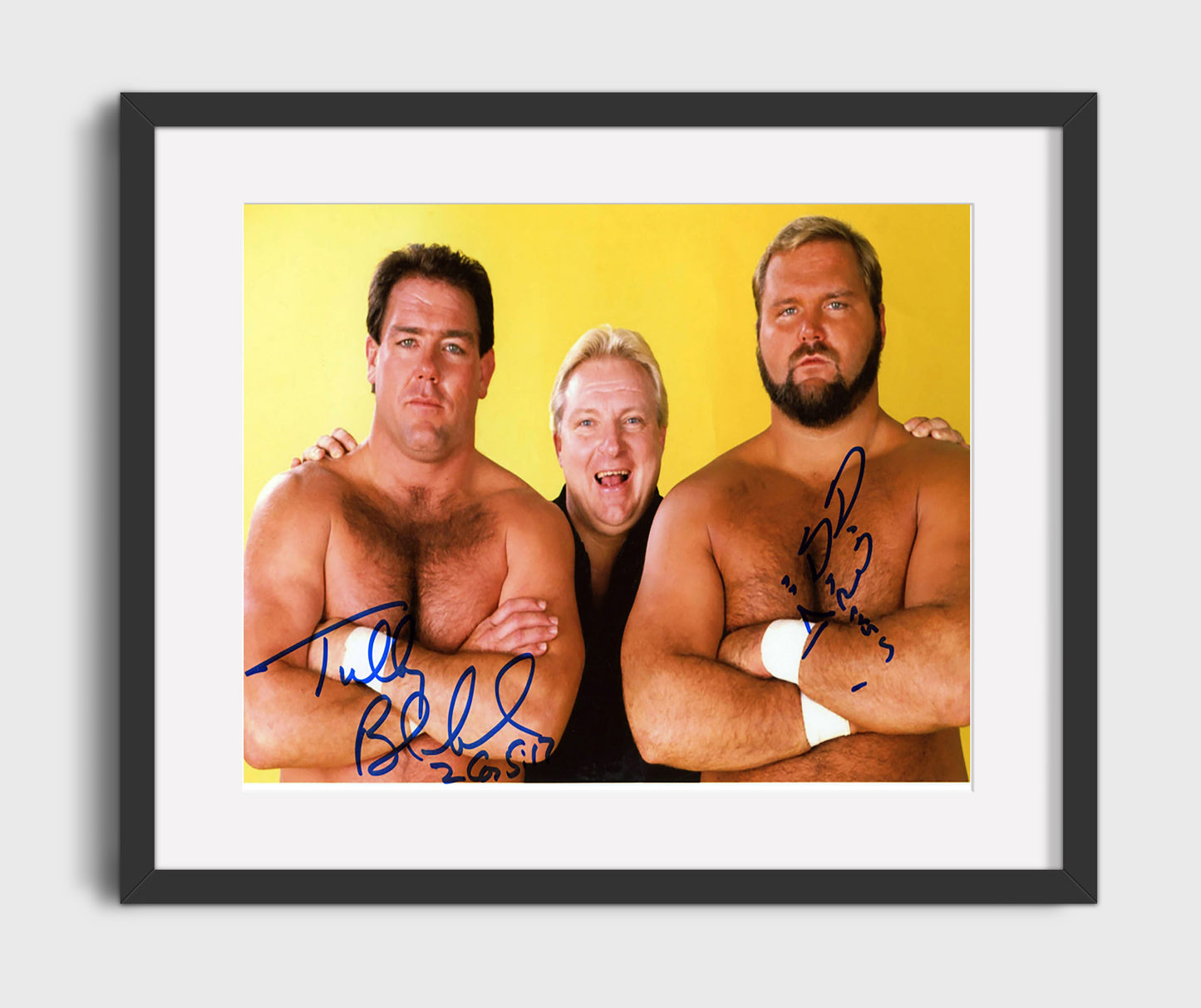 Anderson and Blanchard - Brain Busters Tag Team Portrait Wrestling Wall Art Gallery Frame wall art print – wrestling decor