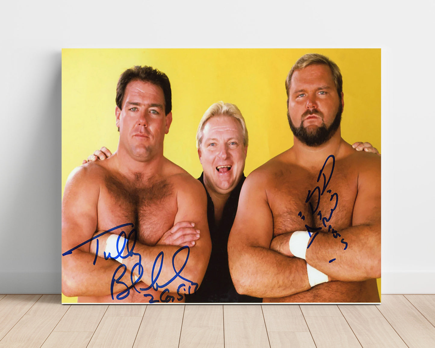 Anderson and Blanchard - Brain Busters Tag Team Portrait Wrestling Wall Art Unframed Print wall art print – wrestling decor