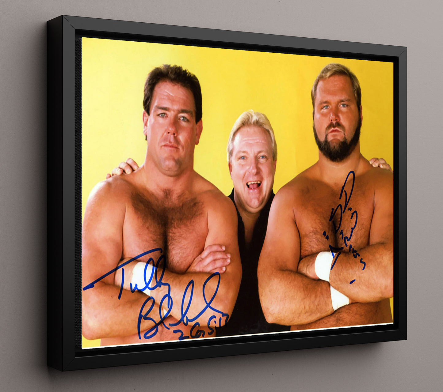 Anderson and Blanchard - Brain Busters Tag Team Portrait Wrestling Wall Art Framed Canvas wall art print – wrestling decor