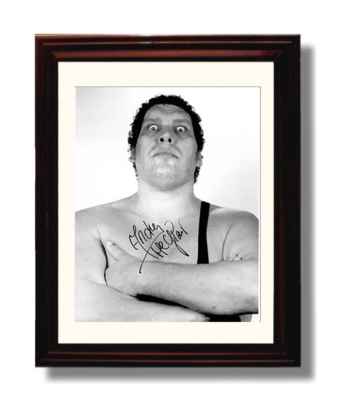 Andre the Giant - Legendary Giant Close Portrait Wrestling Wall Art Beveled Frame wall art print – wrestling decor