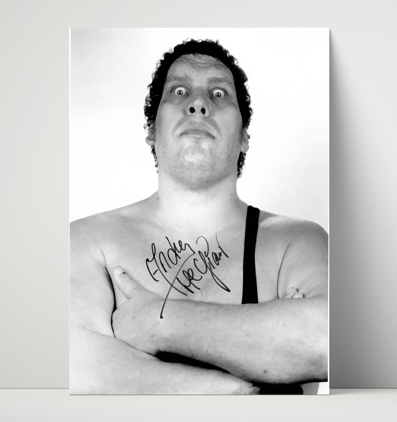 Andre the Giant - Legendary Giant Close Portrait Wrestling Wall Art Unframed Print wall art print – wrestling decor