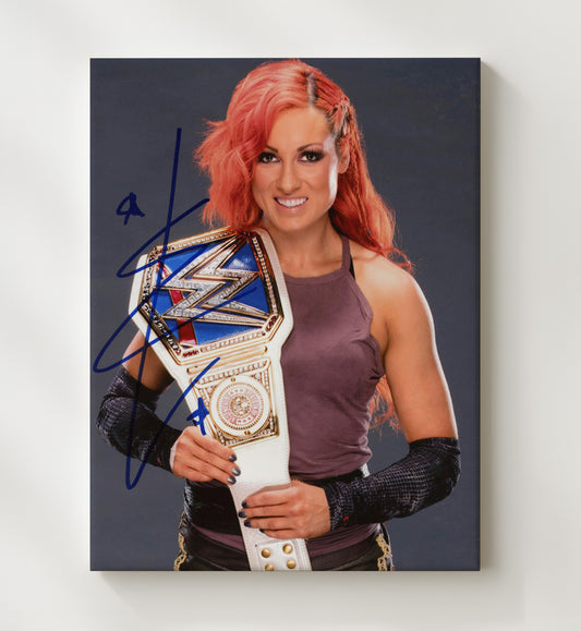 Becky Lynch - The Man with Champion Belt - Canvas wrestling wall art