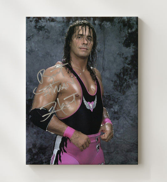 Bret Hart - Hitman in Pink Gear - Canvas wrestling wall art