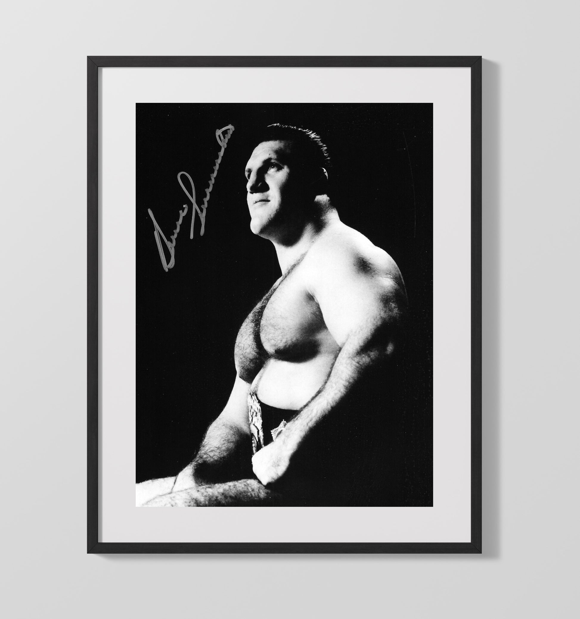 Bruno Sammartino - Champion Classic Portrait Wrestling Wall Art Gallery Frame wall art print – wrestling decor