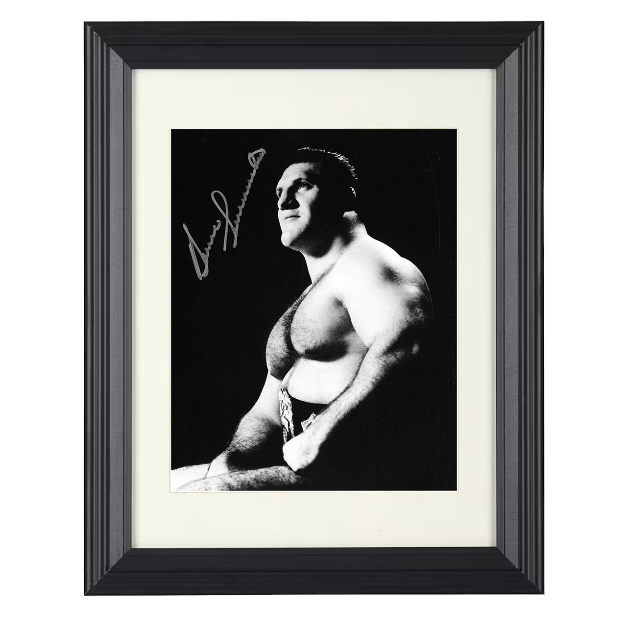 Bruno Sammartino – Classic Champion Image 8x10 matted black framed wrestling wall art
