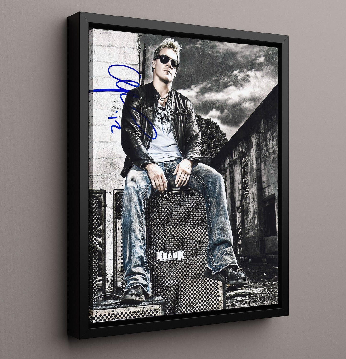Chris Jericho - Break the Walls Down Portrait Wrestling Wall Art Framed Canvas wall art print – wrestling decor