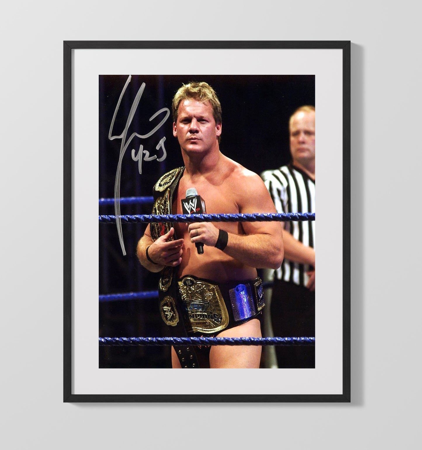 Chris Jericho - Y2J Promo Portrait Wrestling Wall Art Gallery Frame wall art print – wrestling decor