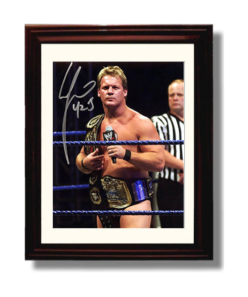 Chris Jericho - Y2J Promo Portrait Wrestling Wall Art Beveled Frame wall art print – wrestling decor