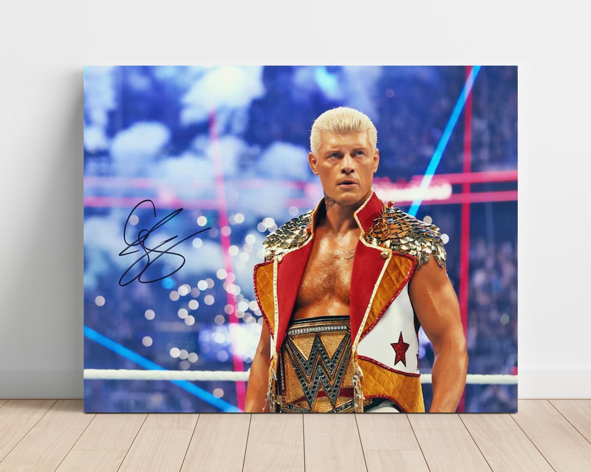 Cody Rhodes - American Nightmare Champion Entrance Wrestling Wall Art Unframed Print wall art print – wrestling decor
