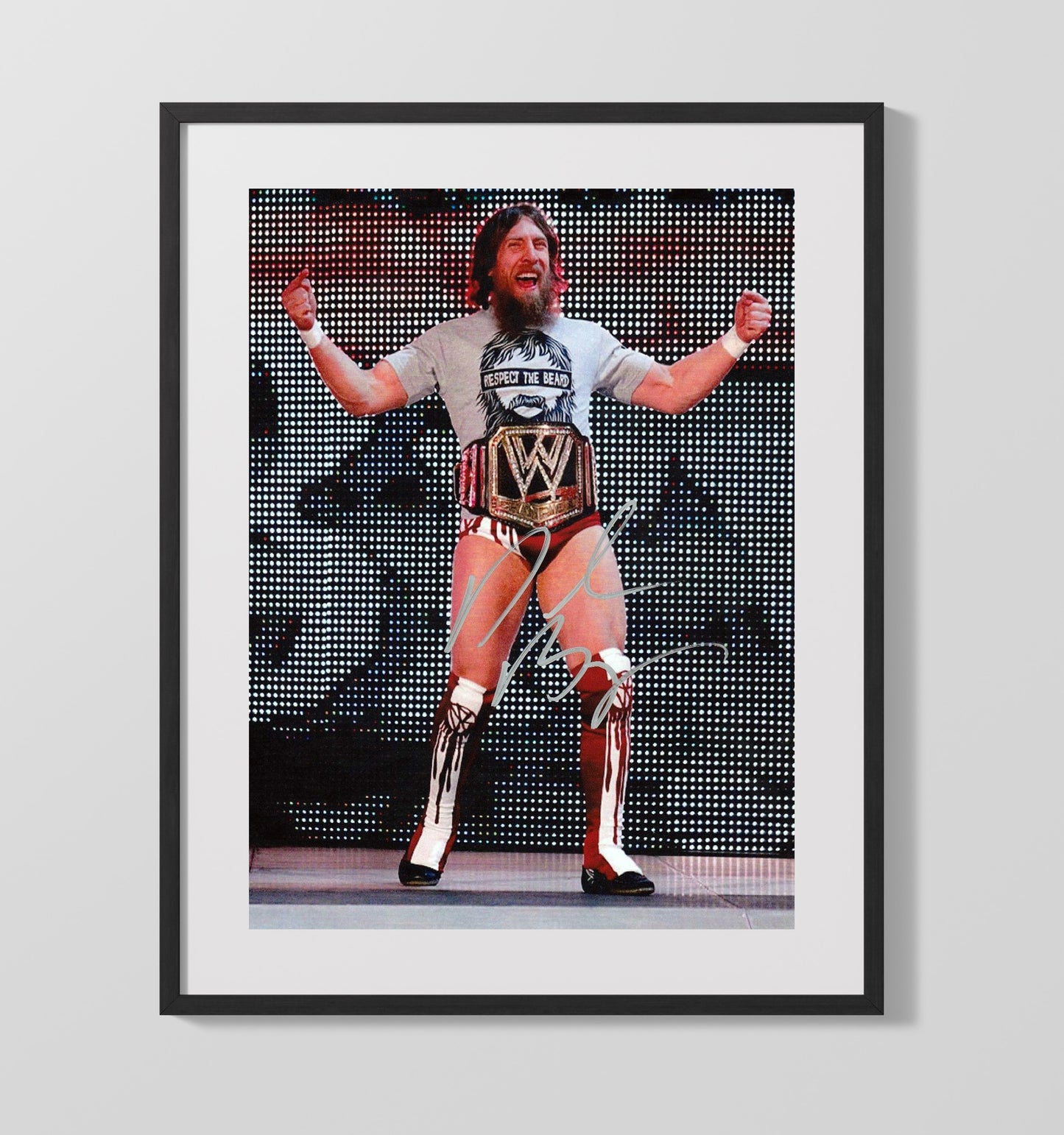 Daniel Bryan - Yes Movement Entrance Portrait Wrestling Wall Art Gallery Frame wall art print – wrestling decor