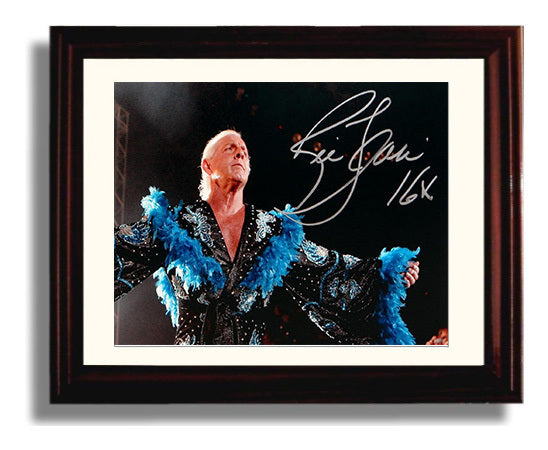 Flair - American Flag Entrance Celebration Wrestling Wall Art Beveled Frame wall art print – wrestling decor