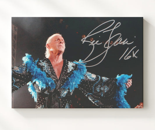 Ric Flair - American Flag Entrance Celebration - Canvas wrestling wall art
