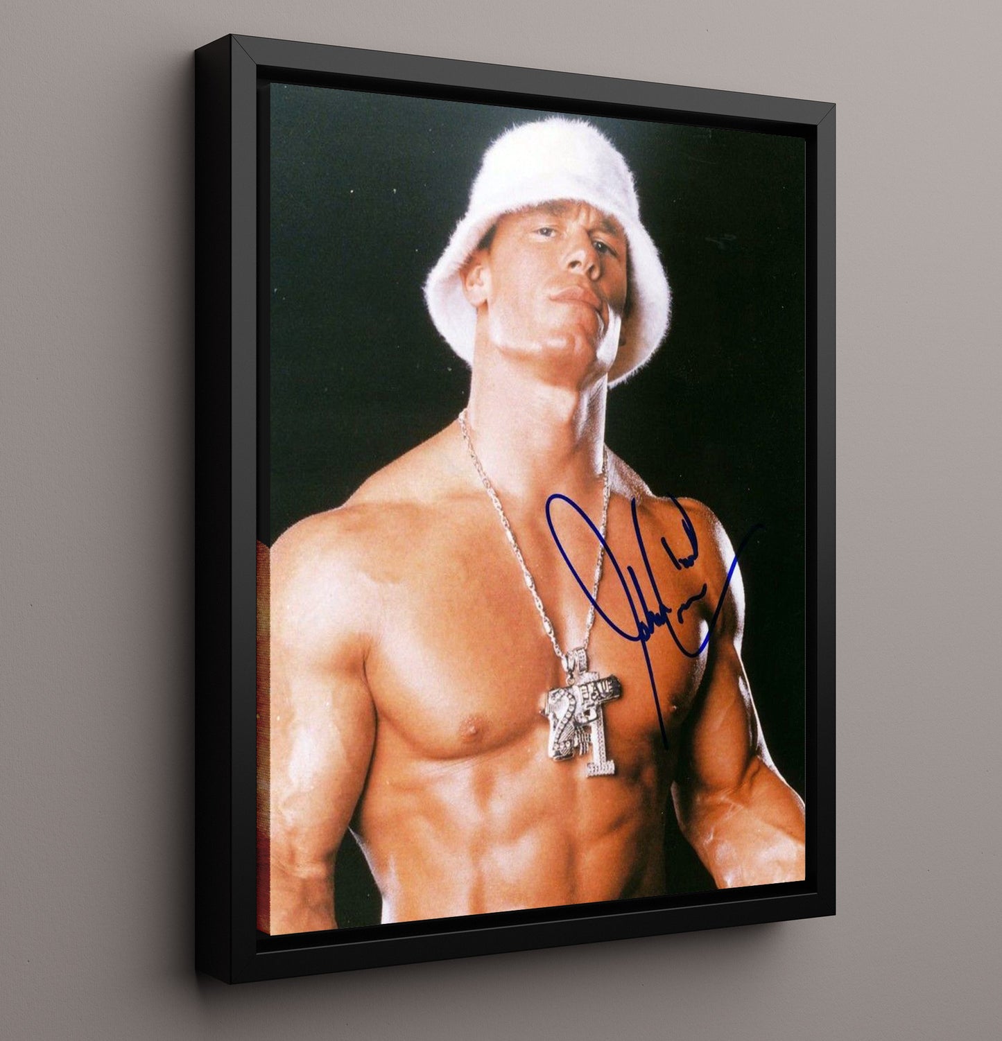John Cena - Hustle Loyalty Respect Portrait Wrestling Wall Art Framed Canvas wall art print – wrestling decor