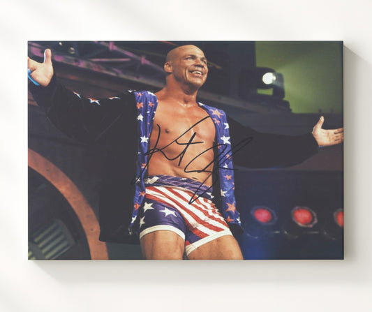 Kurt Angle - Patriotic Entrance Celebration - Canvas wrestling wall art