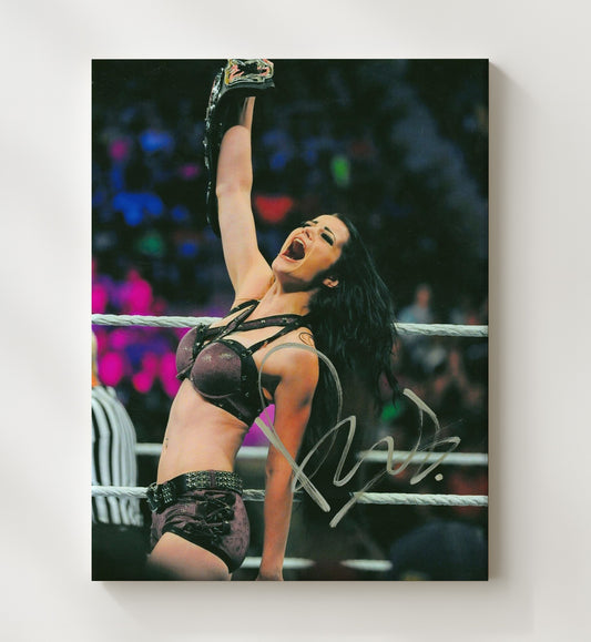 Paige - Champion Celebration Pose - Canvas wrestling wall art