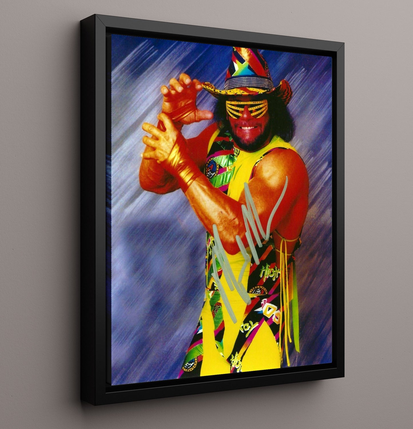 Randy Savage - Macho Man Classic Portrait Wrestling Wall Art Framed Canvas wall art print – wrestling decor