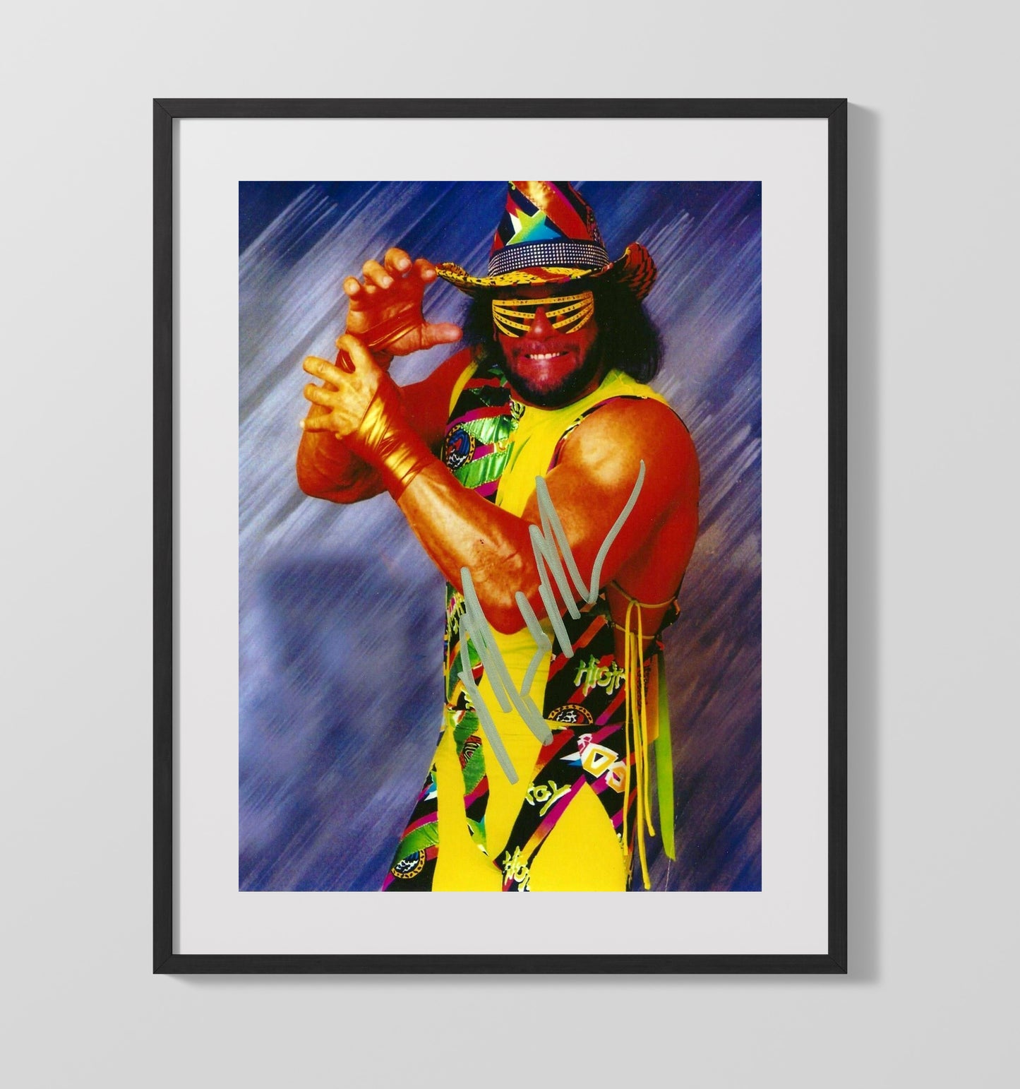 Randy Savage - Macho Man Classic Portrait Wrestling Wall Art Gallery Frame wall art print – wrestling decor