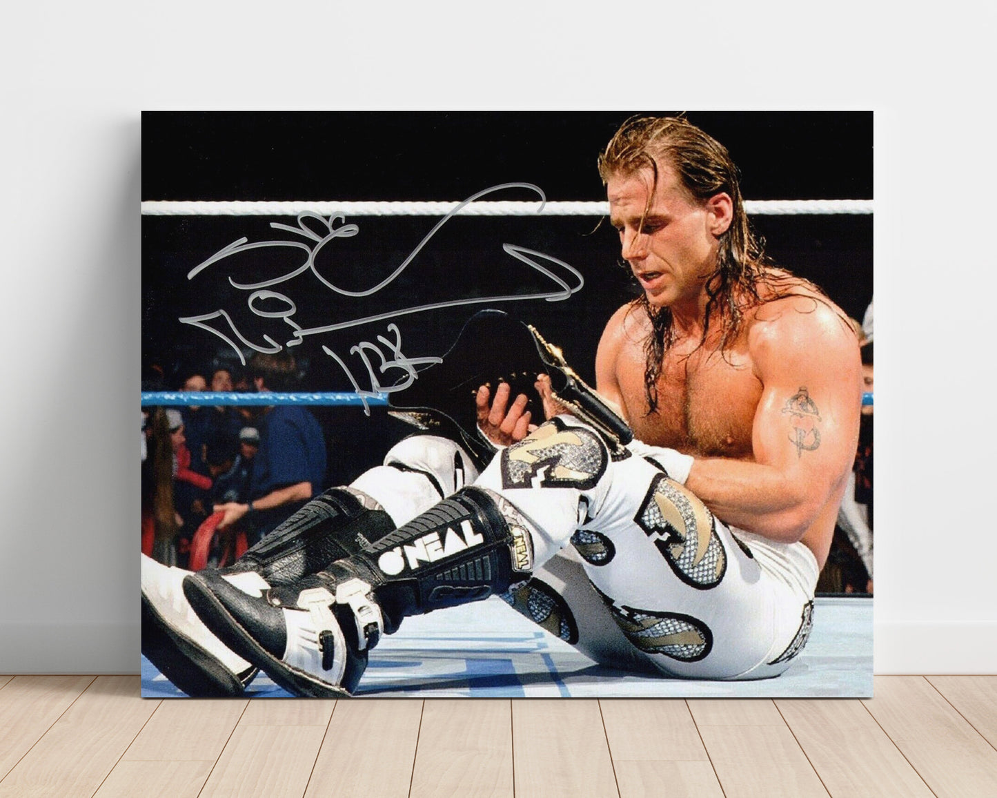 Shawn Michaels - Boyhood Dream Championship Moment Wrestling Wall Art Unframed Print wall art print – wrestling decor