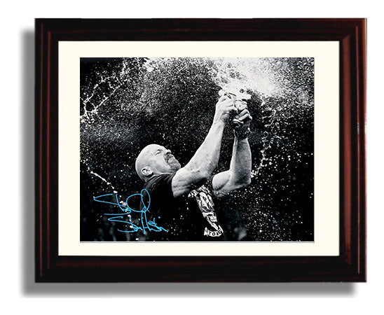 Stone Cold Steve Austin - Beer Celebration Austin 3:16 Wrestling Wall Art Beveled Frame wall art print – wrestling decor