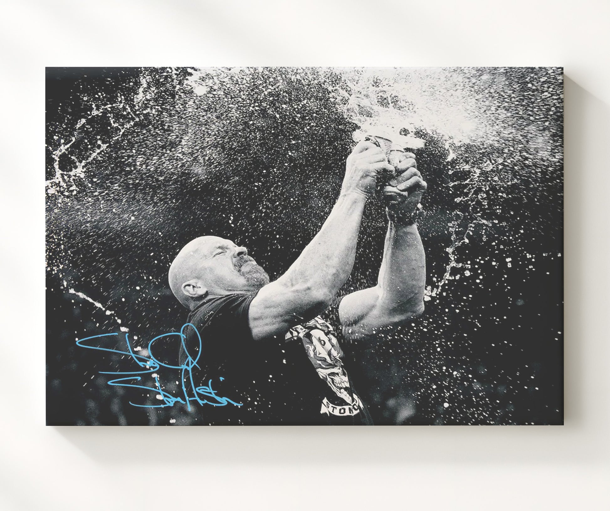 Stone Cold Steve Austin - Beer Celebration Austin 3:16 Wrestling Wall Art Canvas wall art print – wrestling decor