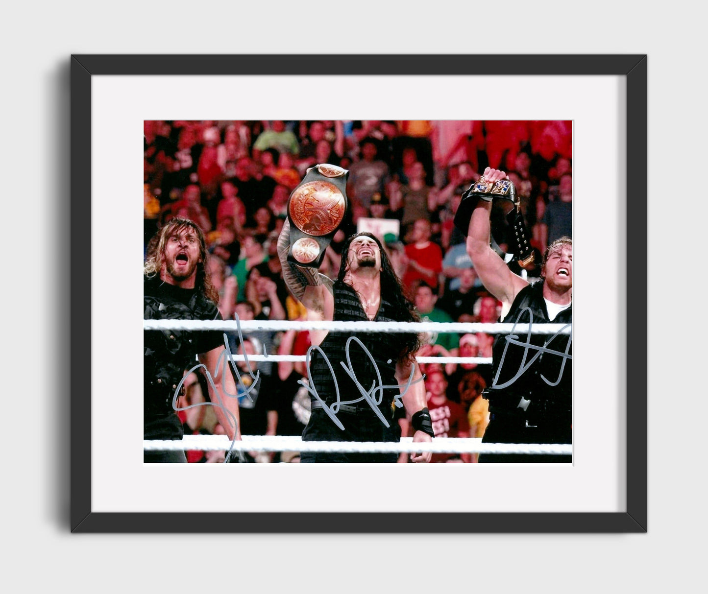 The Shield - WWE Championship Celebration Believe in the Shield Wrestling Wall Art Gallery Frame wall art print – wrestling decor