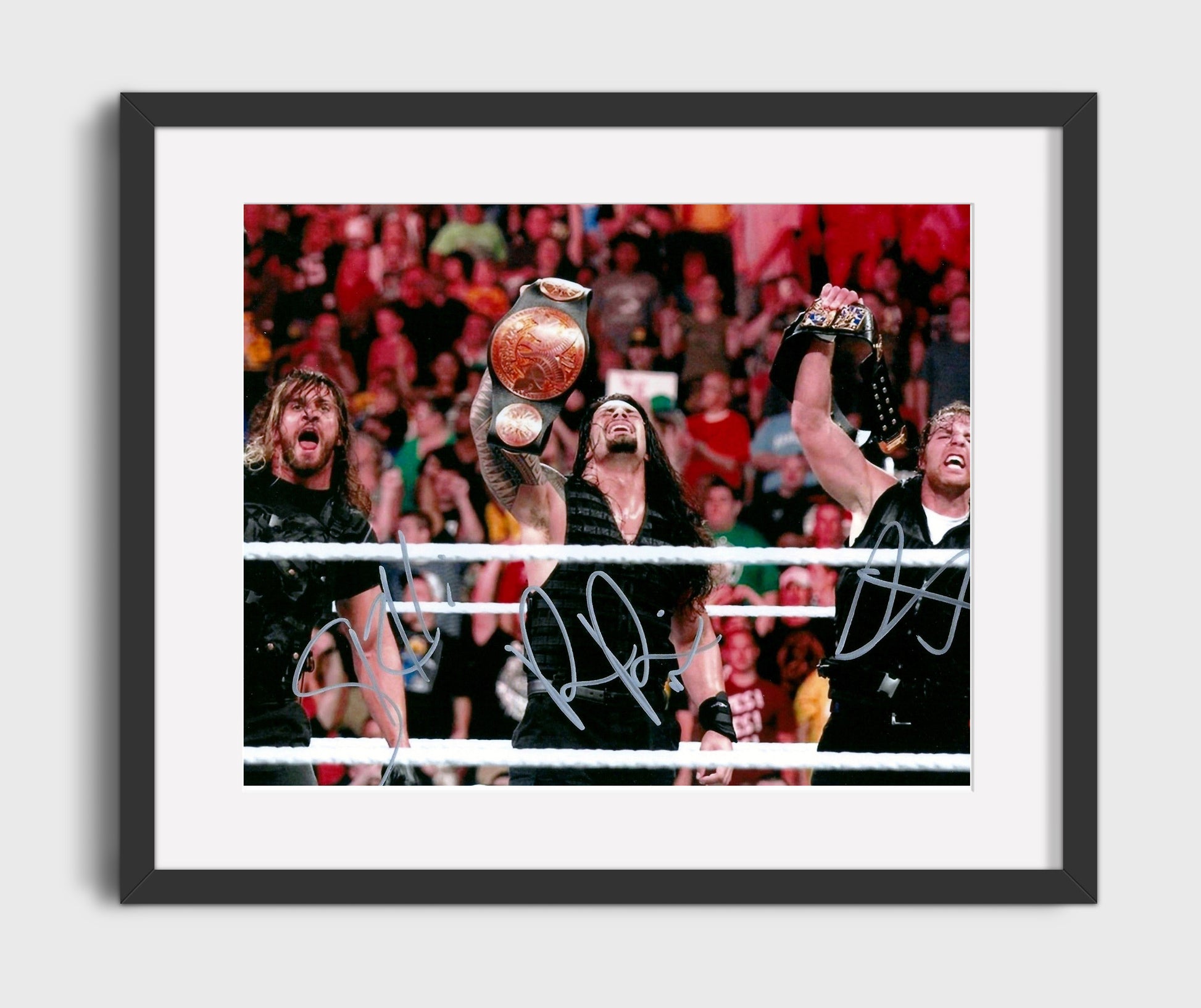 The Shield - WWE Championship Celebration Believe in the Shield Wrestling Wall Art Gallery Frame wall art print – wrestling decor