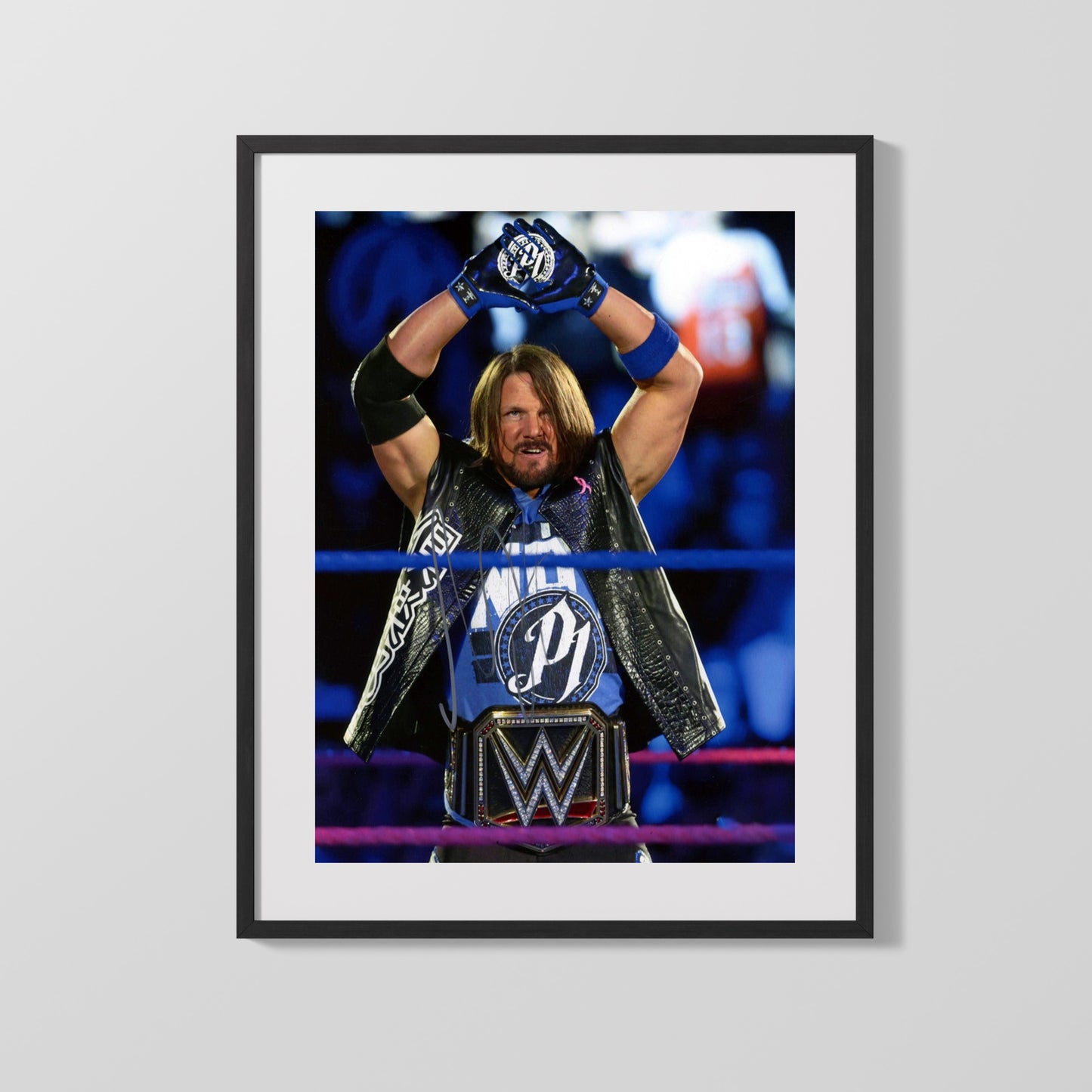 Wrestling Autograph Photo - AJ Styles Champion - Phenomenal One