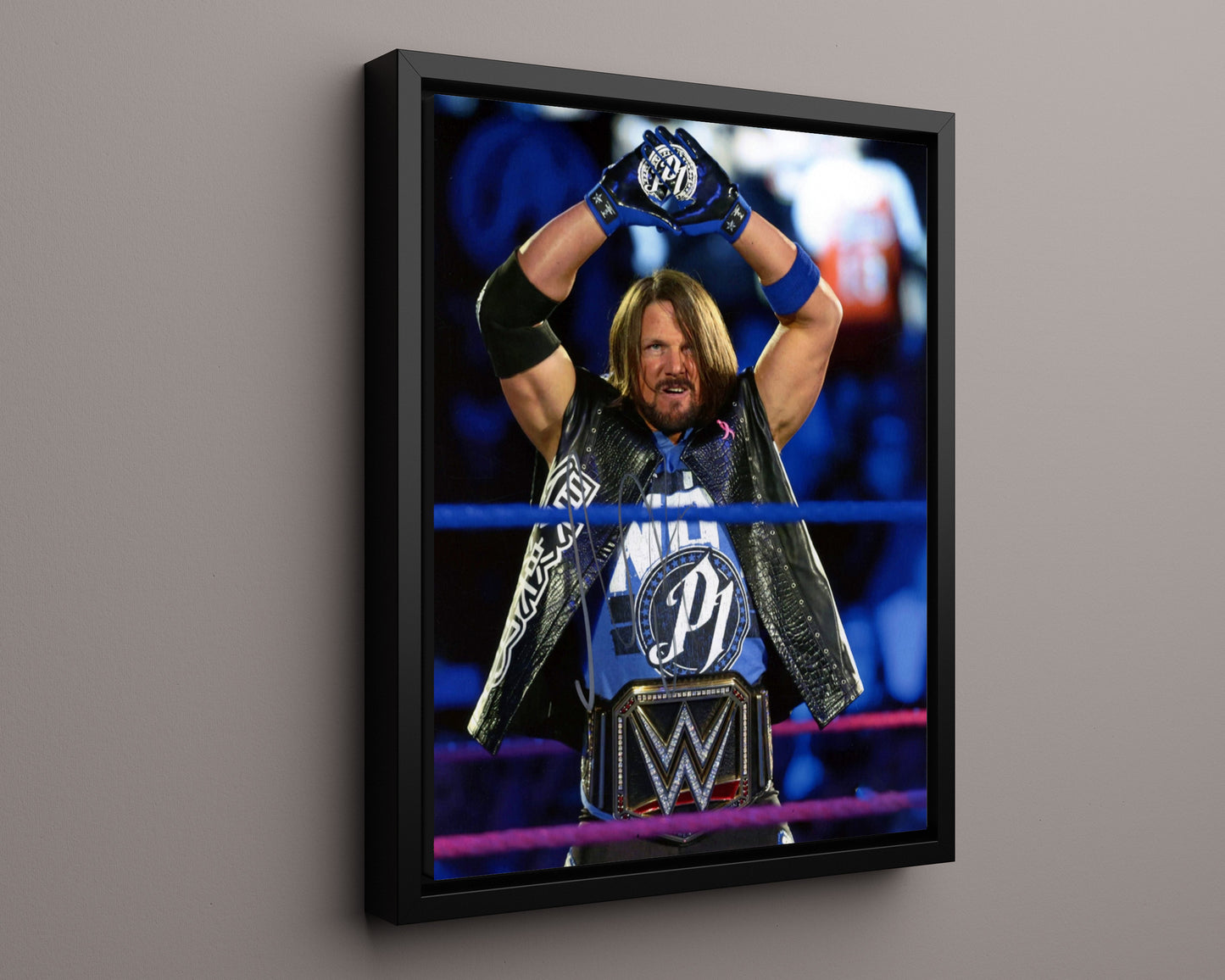 Wrestling Autograph Photo - AJ Styles Champion - Phenomenal One