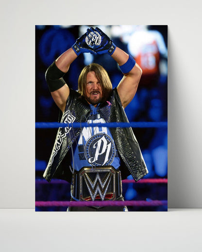 Wrestling Autograph Photo - AJ Styles Champion - Phenomenal One - Unframed