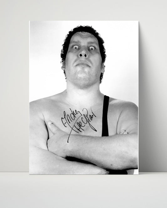 Wrestling Autograph Photo - Andre the Giant Classic - Larger Than Life - Unframed