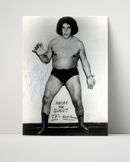 Wrestling Autograph Photo - Andre the Giant Full Body - 7ft 4 of Power - Unframed