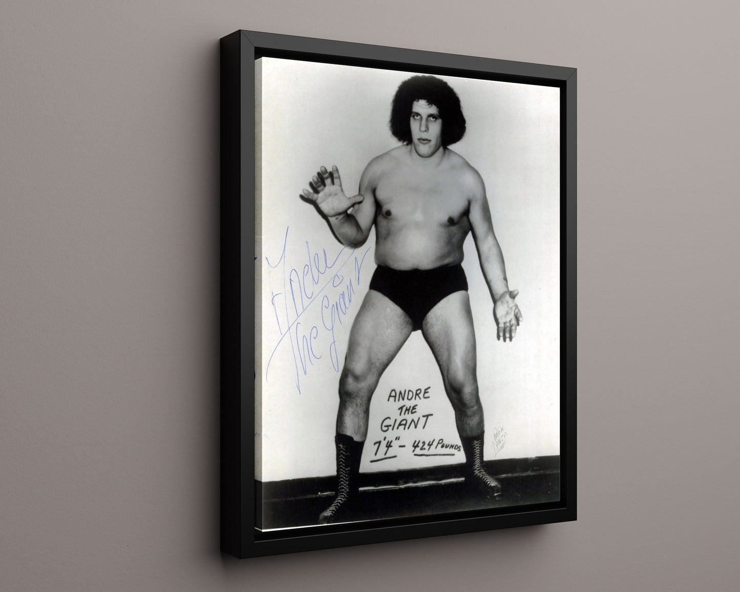 Wrestling Autograph Photo - Andre the Giant Full Body - 7ft 4 of Power